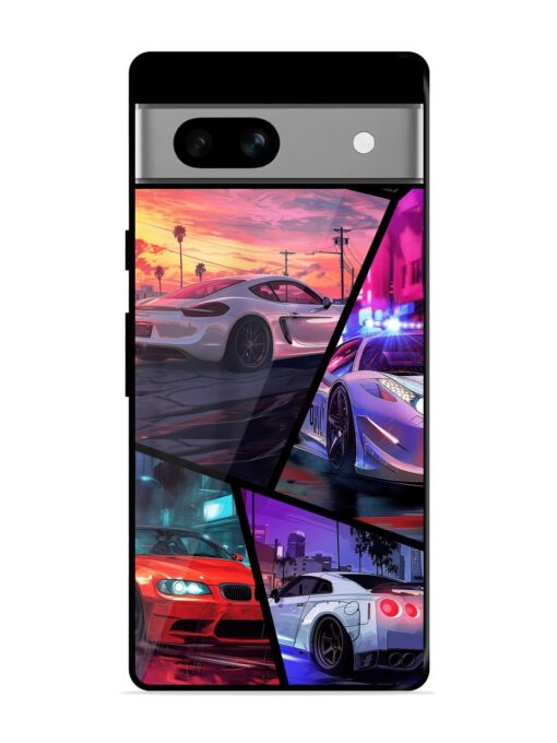 Ride In Pixels Glossy Metal Phone Cover for Google Pixel 7A Zapvi