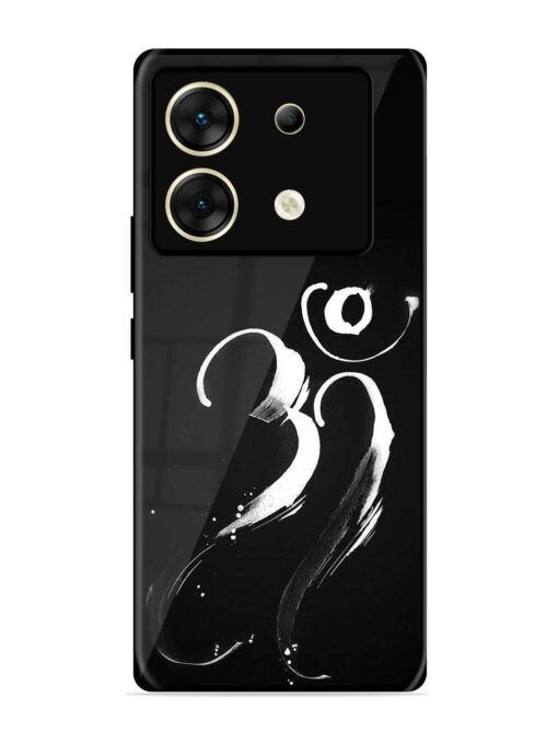 Om Logo Glossy Metal Phone Cover for Infinix Zero 30 (5G) Zapvi