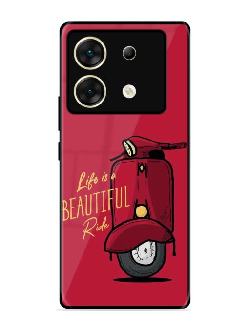 Life Is Beautiful Rides Glossy Metal Phone Cover for Infinix Zero 30 (5G) Zapvi