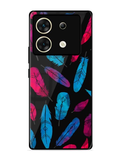 Feather Art Glossy Metal Phone Cover for Infinix Zero 30 (5G) Zapvi