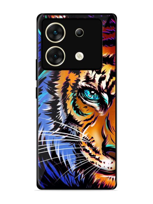 Colorful Lion Art Glossy Metal Phone Cover for Infinix Zero 30 (5G) Zapvi