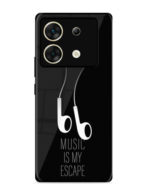 Music Is My Escape Glossy Metal Phone Cover for Infinix Zero 30 (5G) Zapvi