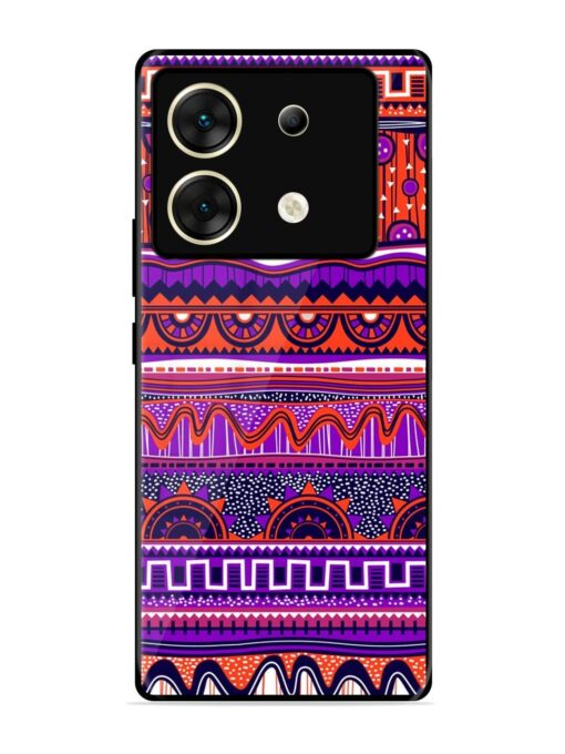 Ethnic Seamless Pattern Glossy Metal TPU Phone Cover for Infinix Zero 30 (5G) Zapvi