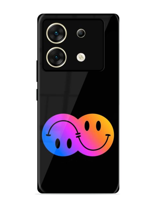 Gradient Smile Art Glossy Metal TPU Phone Cover for Infinix Zero 30 (5G) Zapvi