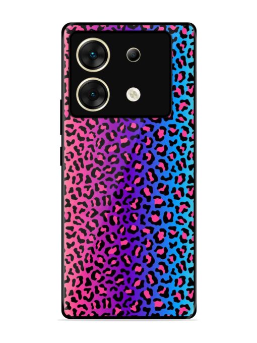 Colorful Leopard Seamless Glossy Metal Phone Cover for Infinix Zero 30 (5G) Zapvi