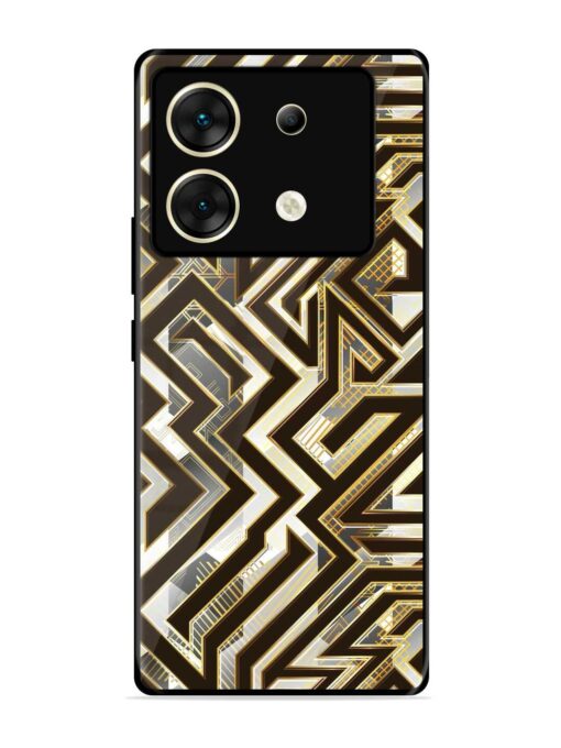 Technology Geometric Seamless Glossy Metal Phone Cover for Infinix Zero 30 (5G) Zapvi