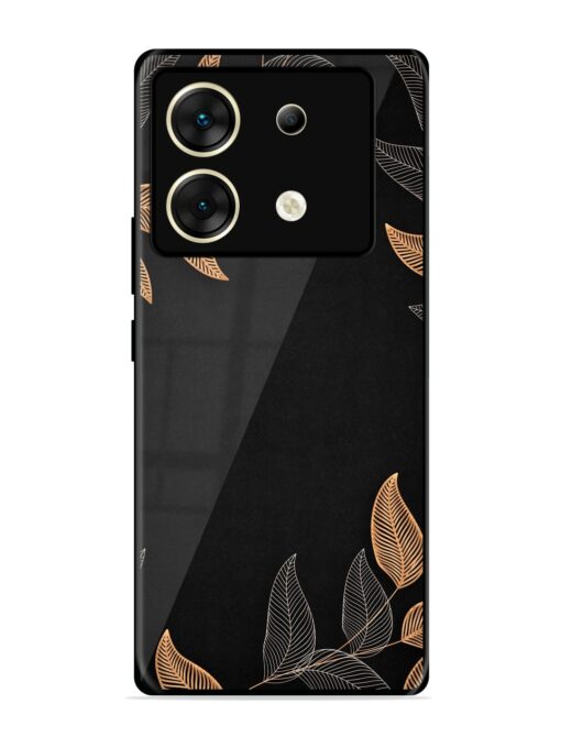 Foliage Art Glossy Metal Phone Cover for Infinix Zero 30 (5G)