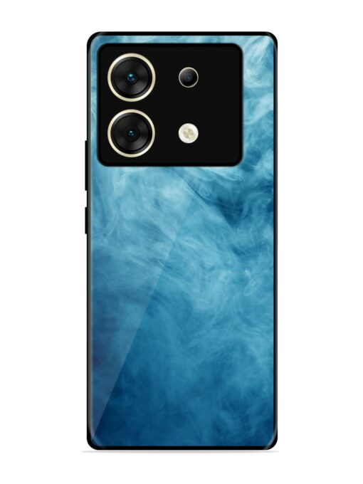 Blue Smoke Art Glossy Metal Phone Cover for Infinix Zero 30 (5G) Zapvi