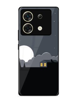 Full Moon Vector Art Glossy Metal Phone Cover for Infinix Zero 30 (5G)