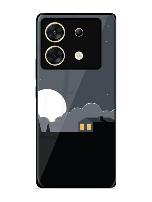 Full Moon Vector Art Glossy Metal Phone Cover for Infinix Zero 30 (5G) Zapvi