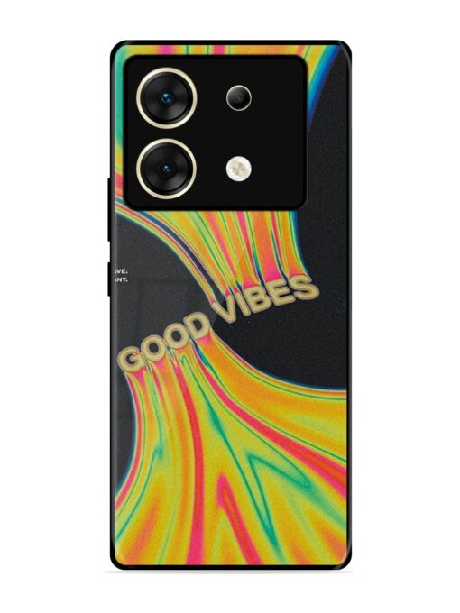 Good Vibes Glossy Metal Phone Cover for Infinix Zero 30 (5G) Zapvi