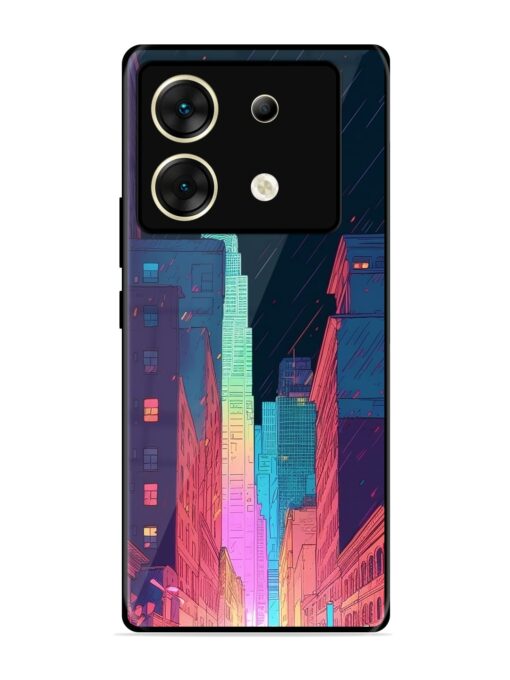 Minimal City Art Glossy Metal Phone Cover for Infinix Zero 30 (5G) Zapvi