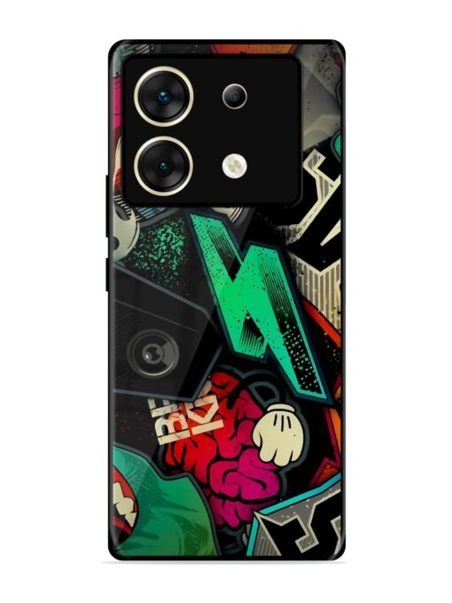 Graffiti Art Glossy Metal Phone Cover for Infinix Zero 30 (5G) Zapvi