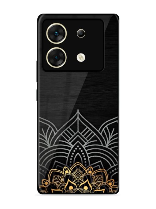 Decorative Golden Pattern Glossy Metal Phone Cover for Infinix Zero 30 (5G) Zapvi