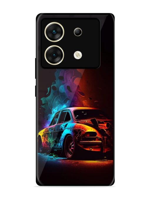 High Classic Car Art Glossy Metal Phone Cover for Infinix Zero 30 (5G) Zapvi