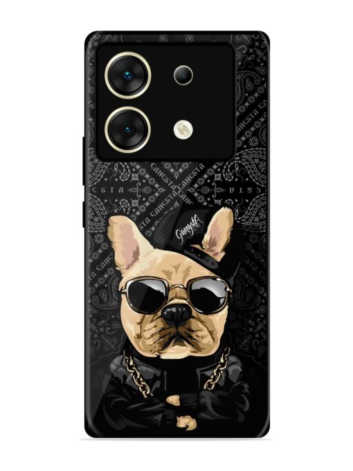 Gangsta Cool Sunmetales Dog Glossy Metal Phone Cover for Infinix Zero 30 (5G) Zapvi