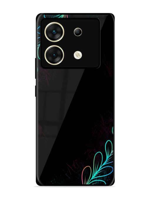 Decorative Line Art Glossy Metal Phone Cover for Infinix Zero 30 (5G) Zapvi