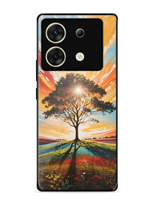 Abstract Tree Colorful Art Glossy Metal Phone Cover for Infinix Zero 30 (5G) Zapvi