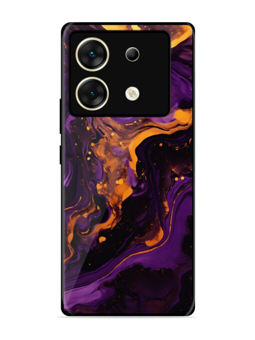 Painting Of A Purple Glossy Metal Phone Cover for Infinix Zero 30 (5G)