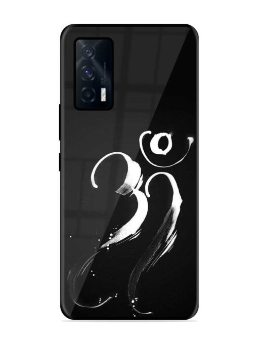 Om Logo Glossy Metal Phone Cover for Iqoo 7 (5G) Zapvi