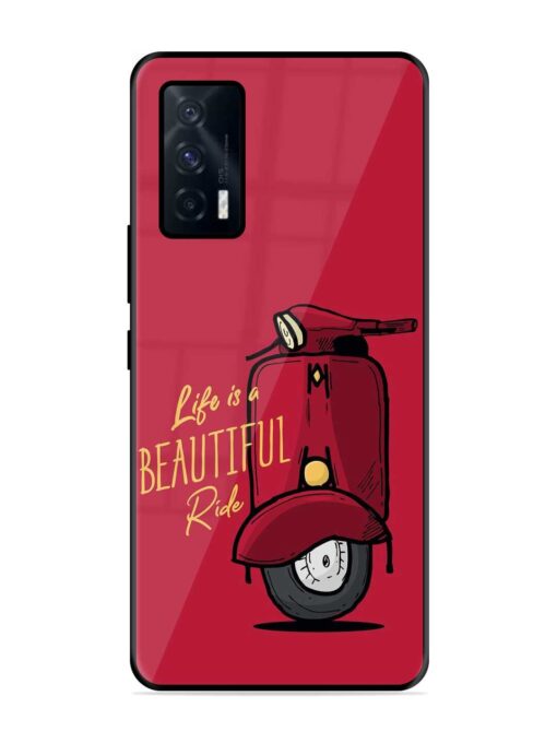 Life Is Beautiful Rides Glossy Metal Phone Cover for Iqoo 7 (5G)