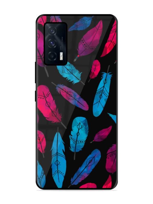 Feather Art Glossy Metal Phone Cover for Iqoo 7 (5G) Zapvi