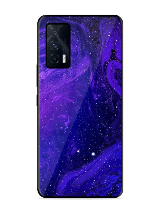 Galaxy Acrylic Abstract Art Glossy Metal Phone Cover for Iqoo 7 (5G) Zapvi