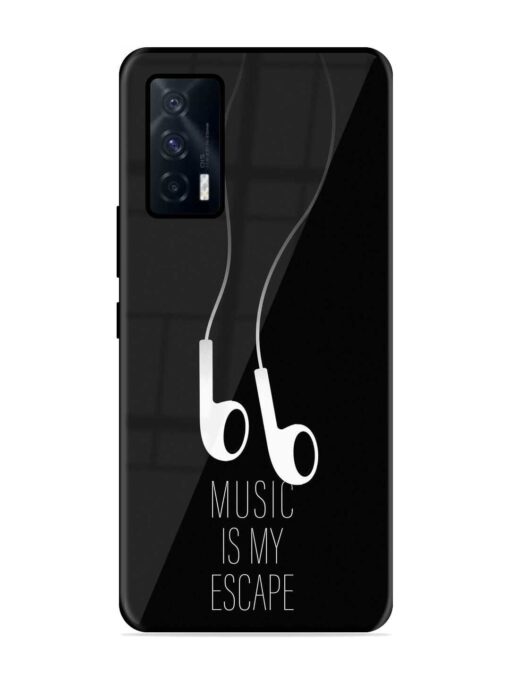 Music Is My Escape Glossy Metal Phone Cover for Iqoo 7 (5G)