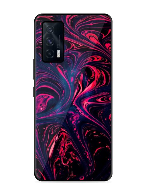 Abstract Background Glossy Metal Phone Cover for Iqoo 7 (5G) Zapvi