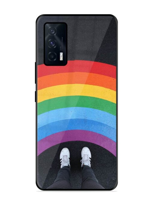 Legs Rainbow Glossy Metal TPU Phone Cover for Iqoo 7 (5G)