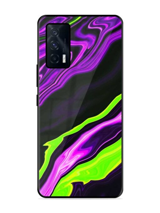 Bright Fluid Violet Glossy Metal Phone Cover for Iqoo 7 (5G) Zapvi