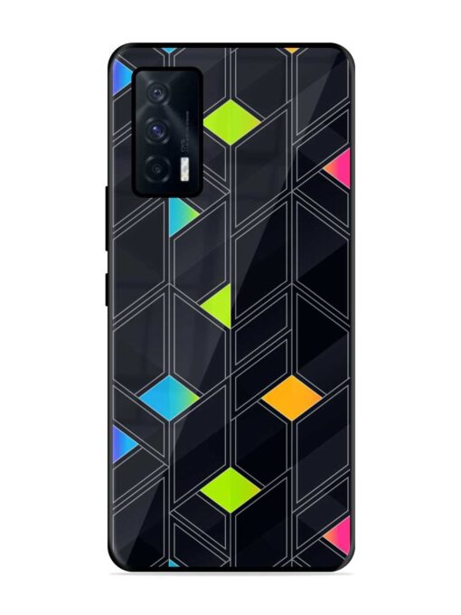 Abstract Mosaic Seamless Glossy Metal Phone Cover for Iqoo 7 (5G)