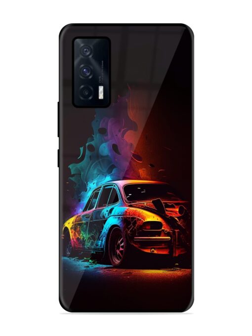 High Classic Car Art Glossy Metal Phone Cover for Iqoo 7 (5G)