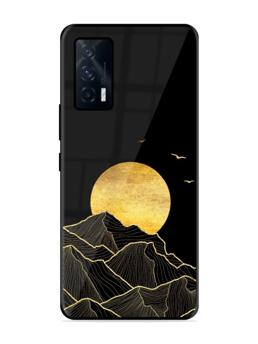 Golden Sunrise Glossy Metal Phone Cover for Iqoo 7 (5G) Zapvi