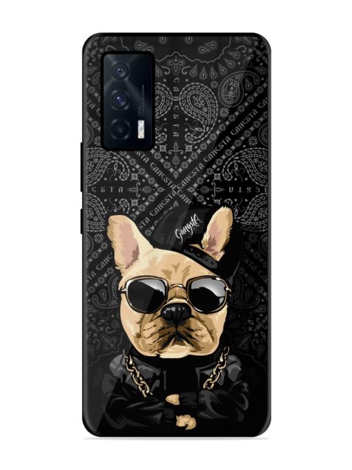 Gangsta Cool Sunmetales Dog Glossy Metal Phone Cover for Iqoo 7 (5G) Zapvi