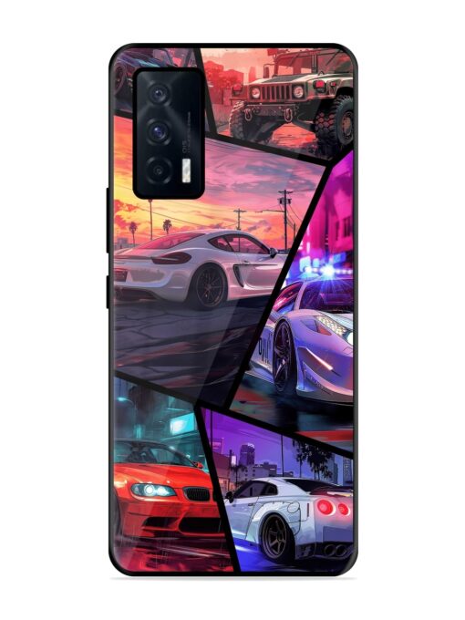 Ride In Pixels Glossy Metal Phone Cover for Iqoo 7 (5G) Zapvi