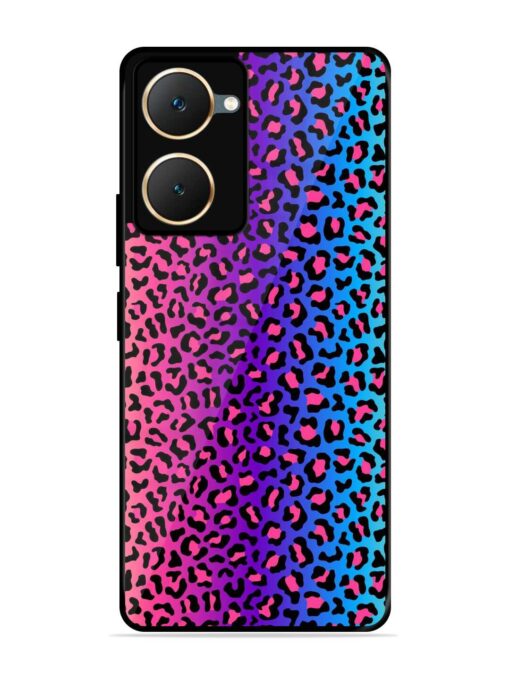 Colorful Leopard Seamless Glossy Metal Phone Cover for Iqoo Z9 Lite (5G) Zapvi