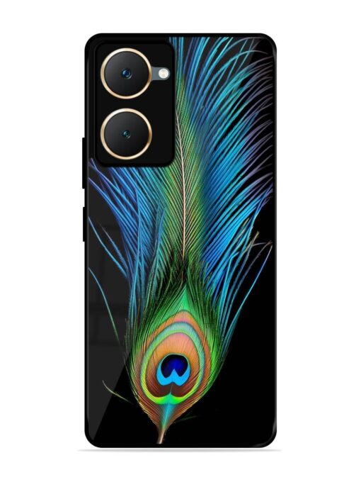 Peacock Feather Glossy Metal TPU Phone Cover for Iqoo Z9 Lite (5G) Zapvi