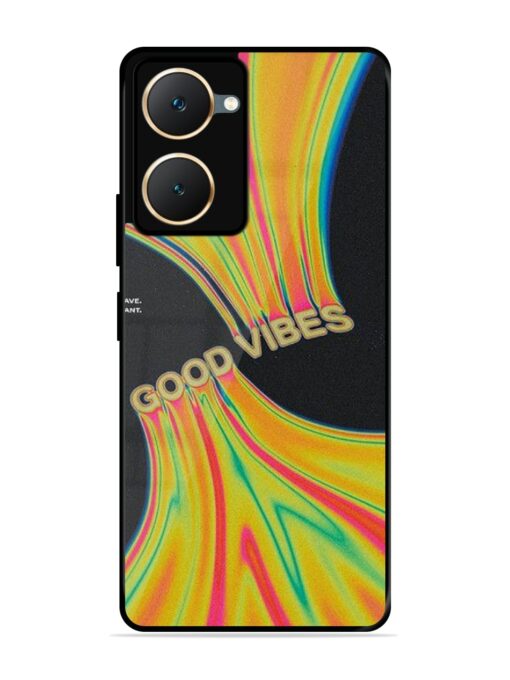 Good Vibes Glossy Metal Phone Cover for Iqoo Z9 Lite (5G) Zapvi