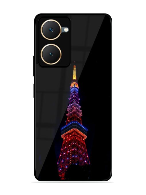 Eiffel Tower Night View Glossy Metal Phone Cover for Iqoo Z9 Lite (5G) Zapvi