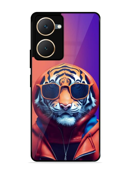 Tiger Animation Glossy Metal Phone Cover for Iqoo Z9 Lite (5G) Zapvi