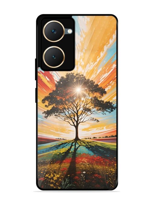 Abstract Tree Colorful Art Glossy Metal Phone Cover for Iqoo Z9 Lite (5G) Zapvi