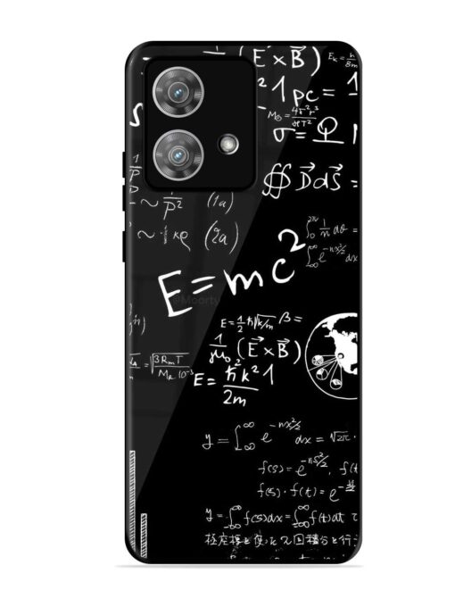 E=Mc2 Mass?Energy Equivalence Glossy Metal Phone Cover for Motorola Moto Edge 40 Neo Zapvi