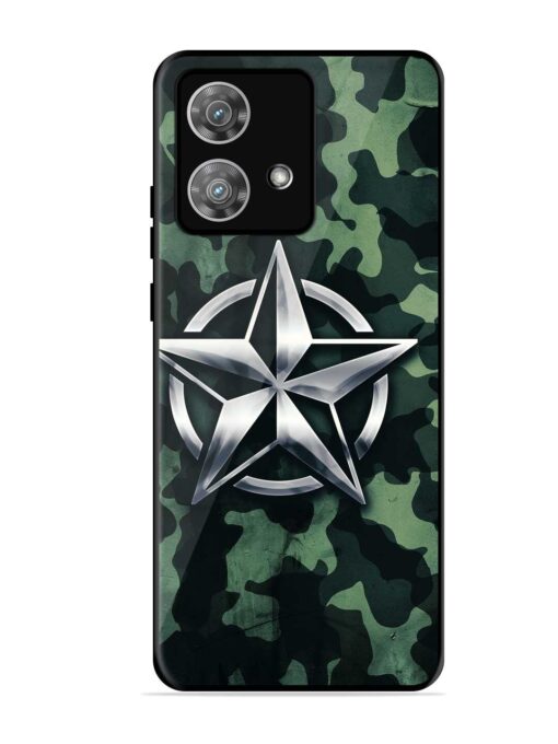 Indian Army Star Design Glossy Metal Phone Cover for Motorola Moto Edge 40 Neo Zapvi