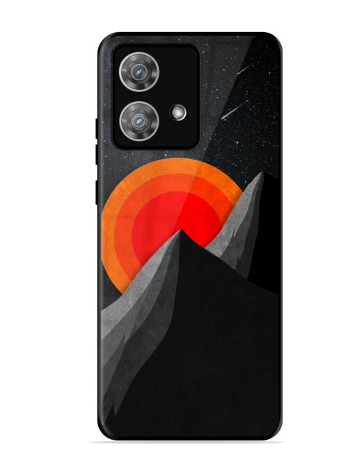 Black Mountain Glossy Metal Phone Cover for Motorola Moto Edge 40 Neo Zapvi