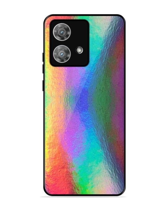 Colorful Holographic Background Glossy Metal TPU Phone Cover for Motorola Moto Edge 40 Neo Zapvi