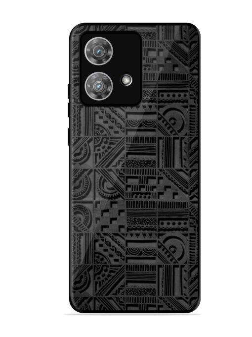 Seamless Pattern Glossy Metal Phone Cover for Motorola Moto Edge 40 Neo Zapvi