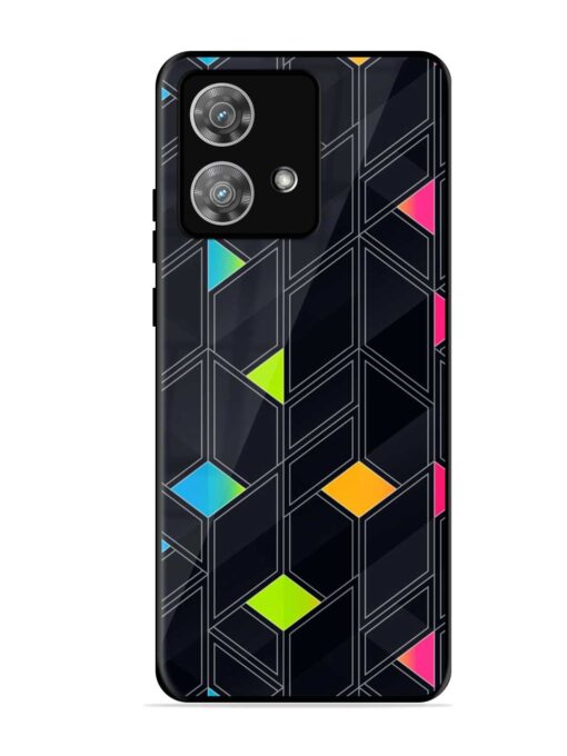 Abstract Mosaic Seamless Glossy Metal Phone Cover for Motorola Moto Edge 40 Neo Zapvi