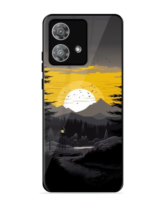 Sunset Vector Glossy Metal Phone Cover for Motorola Moto Edge 40 Neo Zapvi