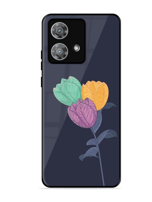 Flower Vector Glossy Metal Phone Cover for Motorola Moto Edge 40 Neo Zapvi